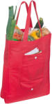 M-Collection Összehajtható nem szőtt bevásárló táska, piros