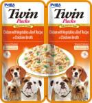 Inaba Foods Churu Dog Twin Pui cu Legume si Vita in Supa de Pui (EUD802)