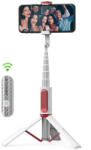 BlitzWolf BW-BS10 Versatile 3 în 1 bluetooth Tripod Selfie Sticks - albă (BW-BS10-white)