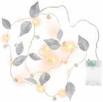 Nexos Világító gyöngy arany levelek 20 LED meleg fehér - idilego