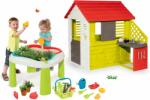 Smoby Set căsuţă Pretty Nature Smoby cu bucătărie de vară şi măsuţă Grădinar De Jardinage 2in1 de la 24 luni (SM810713-12) Casuta pentru copii