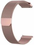  Brățară ceas metalică, închidere pe magnet, dimensiune ajustabilă, 22 mm, auriu-roz