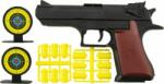 Teddies Dop pistol 17cm plastic + cartușe 12 buc + 2 buc țintă (TD00850276)