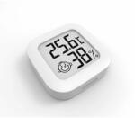 Somogyi Elektronic mini hőmérő páratartalom-mérővel, fehér színben