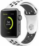 Mobilly szíj Apple watch-hoz 42/44 mm, M, szilikon, fehér/fekete (451 DSJ-03-00A white/blc)