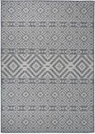 vidaXL kék csíkos lapos szövésű kültéri szőnyeg 140 x 200 cm (340838)
