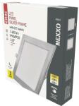 EMOS LED süllyesztett lámpatest NEXXO, négyzet, ezüst, 18W, CCT