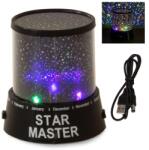 VERK GROUP Star master éjszakai fényprojektor, USB, 10.5x11.5 cm, fekete