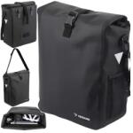Trizand Kerékpáros táska feényvisszaverővel, oldalra függő, vállpánttal, fekete, 53x27x15, 5 cm
