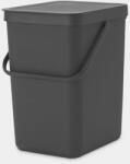 Brabantia Sort & Go Waste Bin 25 literes hulladékgyűjtő szemetes - Sötétszürke (129940)