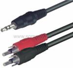 Somogyi Elektronic A 49X Audió kábel, 3, 5 mm sztereó dugó-2 RCA dugó 1, 5 m