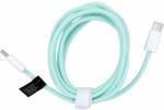  Univerzális kábel - Type-C (USB-C) / Type-C (USB-C) zöld szövet kábel 1, 5m, 60W