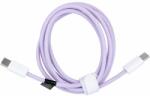  Univerzális kábel - Type-C (USB-C) / Type-C (USB-C) lila szövet kábel 1m, 60W