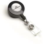 DURABLE Azonosítókártya-tartó, kihúzható, patentos, DURABLE, fekete (DB815258) - irodaoutlet
