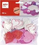 APLI Moosgumi, öntapadó, szívek, APLI Kids "Eva Sheets", vegyes színek (LCA13283) - irodaoutlet
