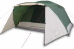 vidaXL 6 személyes zöld vízálló előrészes családi sátor 94418