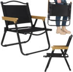 Gardlov Kerti szék, fekete, 62x52x43cm, korróziógátló réteggel borított fémszerkezet, 80kg teherbírás