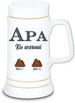  Apa kis szarosai (Személyre szabható) - Kerámia Söröskorsó (448725)