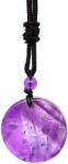 R. M. ékszer Kör hold csillag ametiszt medál zsinóron 3, 5cm (021929)