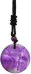 R. M. ékszer Kör spirál ametiszt medál zsinóron 3, 5cm (021991)