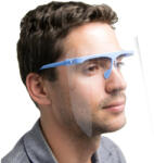 ZOGEAR Fix szemüvegkeretes (KÉK) arcvédőpajzs-szett, 10 előlappal