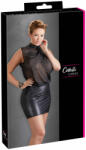 Cottelli Collection Plus Size - fényes chiffon ruha (fekete)