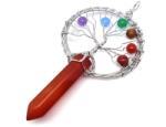 R. M. ékszer Életfa ezüst drót csúcs karneol medál 5x9cm (021908)