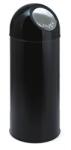 VEPA BINS 55 literes billenőfedeles fém szemetes - Fekete (VB470001 BLACK)