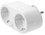 DELTACO SMART HOME SH-P02E WiFi, 2xCEE 7/3, energiafigyelővel, fehér elosztó (SH-P02E) (SH-P02E)