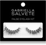 Gabriella Salvete False Eyelash Kit gene false cu lipici tip Basic Black 1 buc
