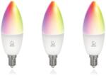 DELTACO SMART HOME SH-LE14RGB izzó LED, E14, gyertya, WIFI, 5W, színes+fehér, szabályozható, 3db/csomag