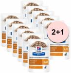 Hill's Hill's Prescription Diet Feline Kidney Care k/d Chicken 12 x 85 g 2+1 GRATUIT