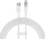 Baseus Кабел Baseus - Explorer CATS010502, USB-A/USB-C, 2 m, бял (CATS010502_VZ)