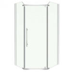 Kerra Glasgow 80x100 cm szögletes aszimmetrikus zuhanykabin zuhanytálca nélkül