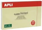APLI Öntapadó jegyzettömb, 125x75 mm, 100 lap, APLI "Classic", sárga (LNP10976) - irodaoutlet