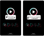 TikTok NFC Карта за Абониране към TikTok Канал - Двуезична с Двустранен Печат - 95710