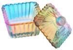 METEOR Liquid tartó üveg tetővel színes - Kocka (268382-1)