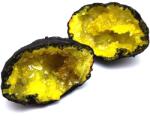 R. M. ékszer Kvarc geóda sárga fekete külső S (109772)