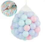 Procart Set 100 mingi colorate pastel, diametru 5.5 cm, plastic, pentru piscine sau corturi