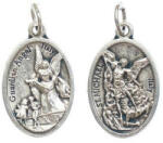 ST. ITA Szent Mihály ezüst színű fém érem, 22 mm (13322229)