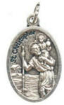 ST. ITA Szent Kristóf ezüst színű fém érem, 22 mm (13322090)