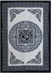 Ancient Wisdom Indiai Pamut ágytakaró - falidísz - Mono - Om Mandala - 130x200 cm (CBWH-32)