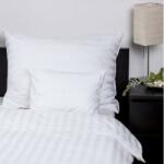 Naturtex Szállodai fehér pamut-szatén csíkos hosszított 3 részes ágyneműhuzat (77405)