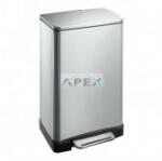 Merida Hulladékgyűjtő, 40L szögletes 'CUBE' Rozsdamentes, Szálcsiszolt