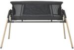 Espiro Lengőfunkciós ágy Espiro Tully, ergonomikus, fekete, textil, 77, 5x43, 5 cm