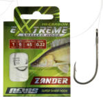 Nevis 1/0 Szakállas, Füles 45cm 0, 25mm Monofil Előkötött Süllőző Horog 6db (5703-100)