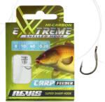 Nevis 6 Szakállas, Füles 40cm 0, 22mm Monofil Előkötött Feeder Horog 10db (5707-006)