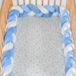 Cangaroo Луксозен плетен обиколник Cangaroo - Braidy, 220 х 13 cm, светлосин (111263) - ozone