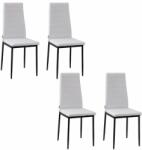 ART Set 4 scaune bucatarie/living, Tomlo, poliester, metal, alb si negru, 41x50x97 cm (AR113110) - artool