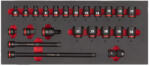 Milwaukee 3/8" gépi dugókulcs készlet, rövid, 23 részes, habbetétben | 4932493388 (4932493388)